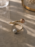 Two-Tone Gold plated Open Cuff Bracelet