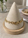 Gold-Plated Ladies Heart Charm Bracelet