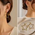 gold plated star earrings