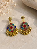 Colorful Crystal Stainless Steel Earrings