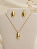 Stainless Steel Teardrop Jewelry Set