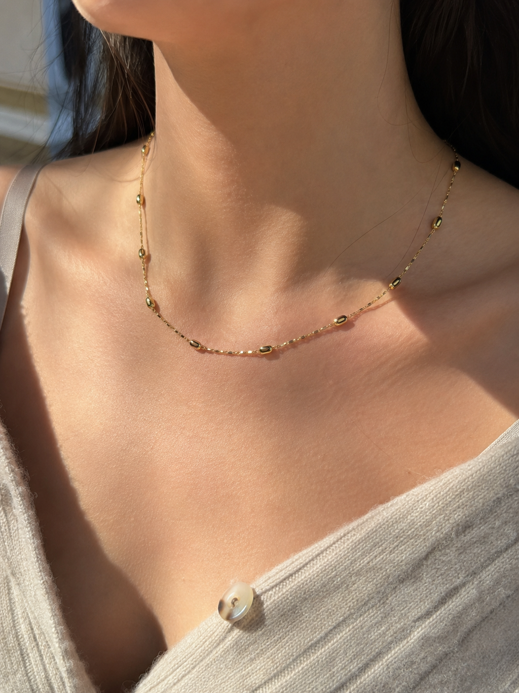 Gold Plated Beaded Choker