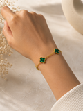 Green Clover Stainless Steel Ladies bracelet