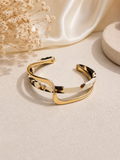 Gold -tone Acrylic Cuff Bracelet