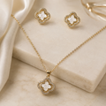 Stainless Steel Clover Jewelry Set