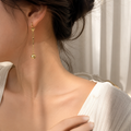 Gold Plated Ball  Drop Earrings