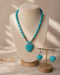 Turquoise Heart Jewelry Set