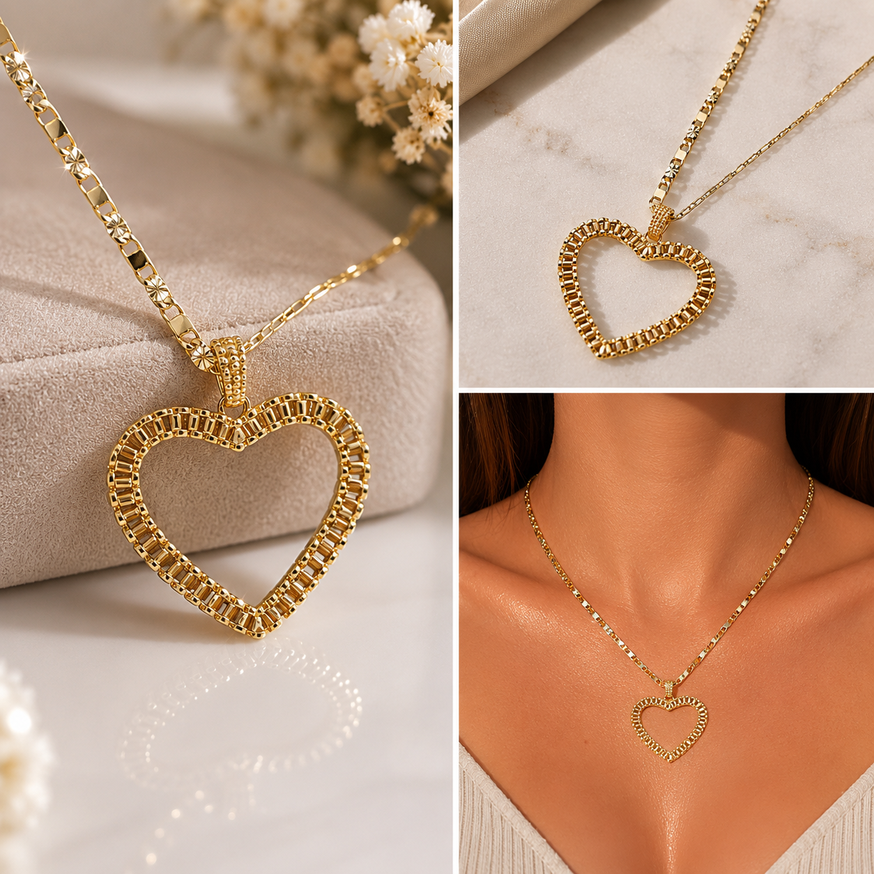 Gold-Plated Heart Necklace