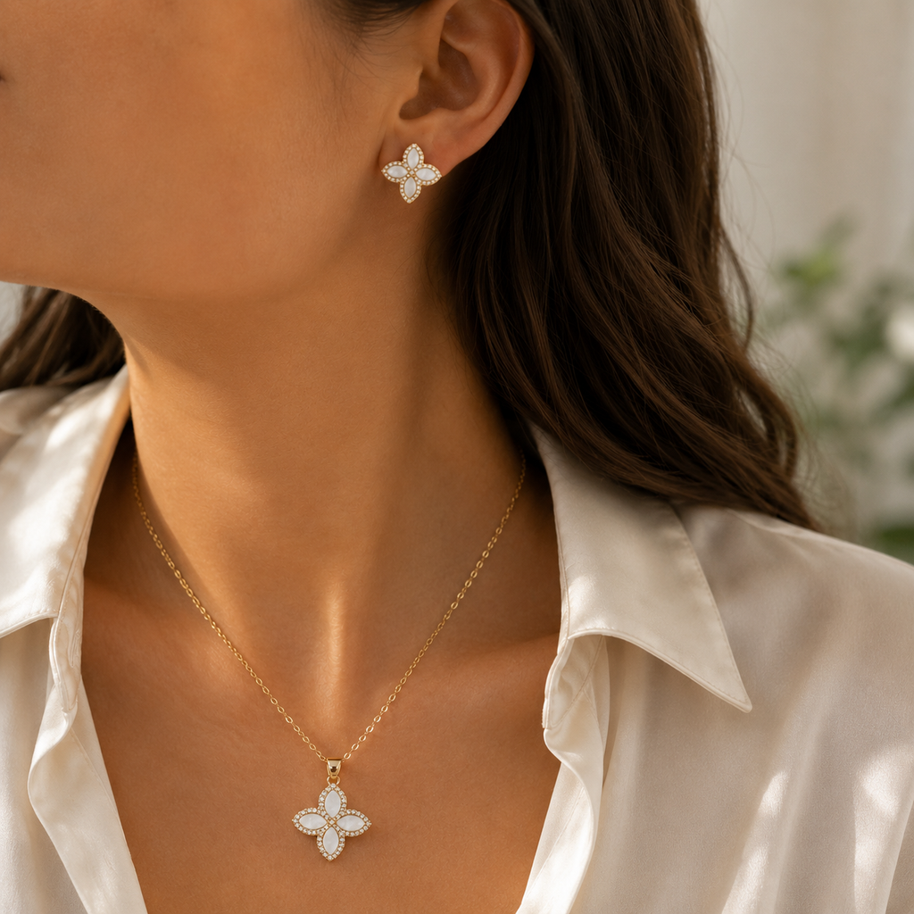Blossom Stainless Steel Jewelry Set