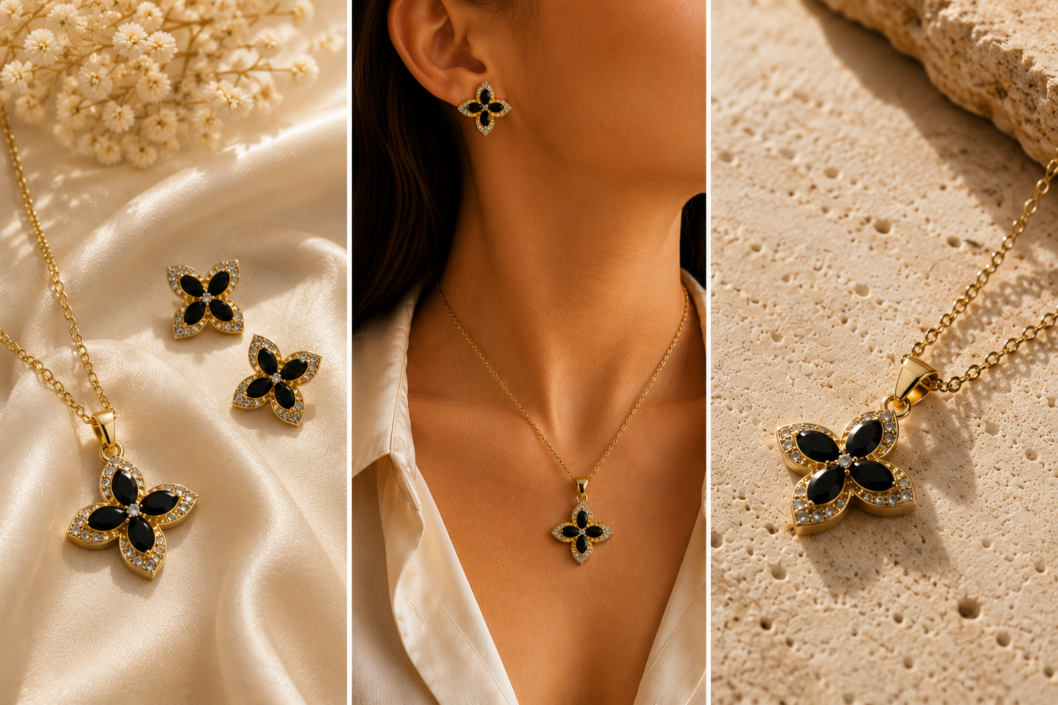 Midnight Fleur Jewelry Set