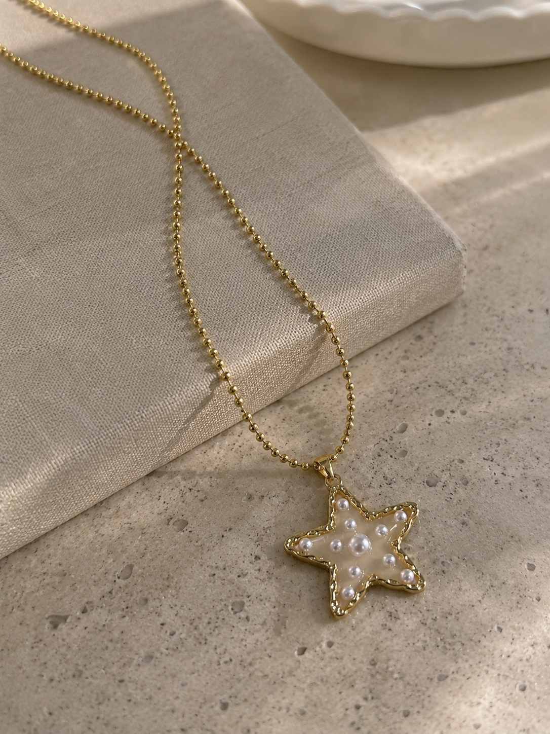 Coastal Pearl Star Necklace