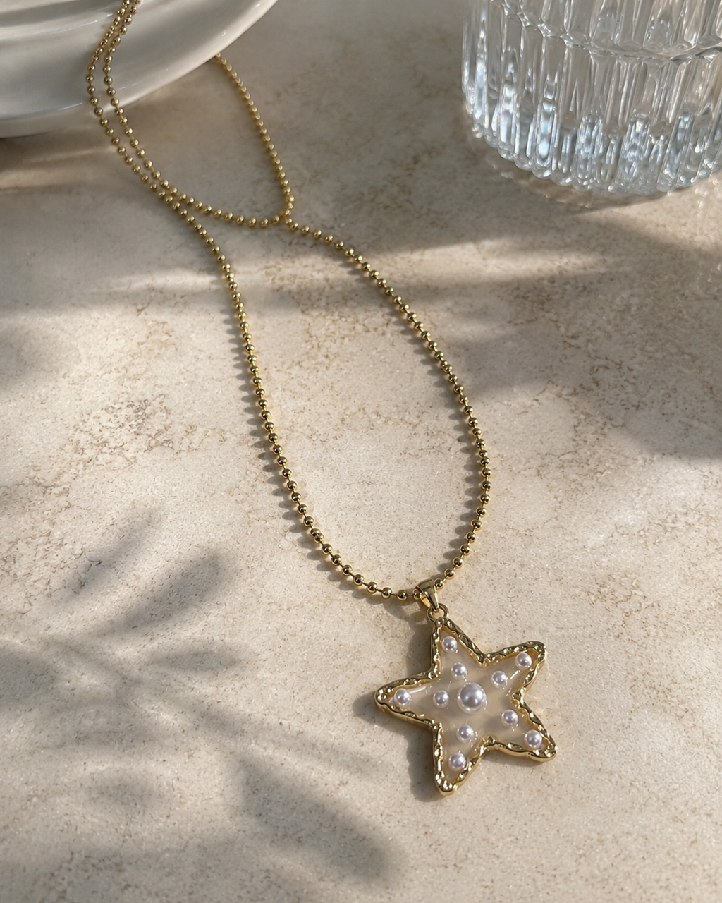 Coastal Pearl Star Necklace