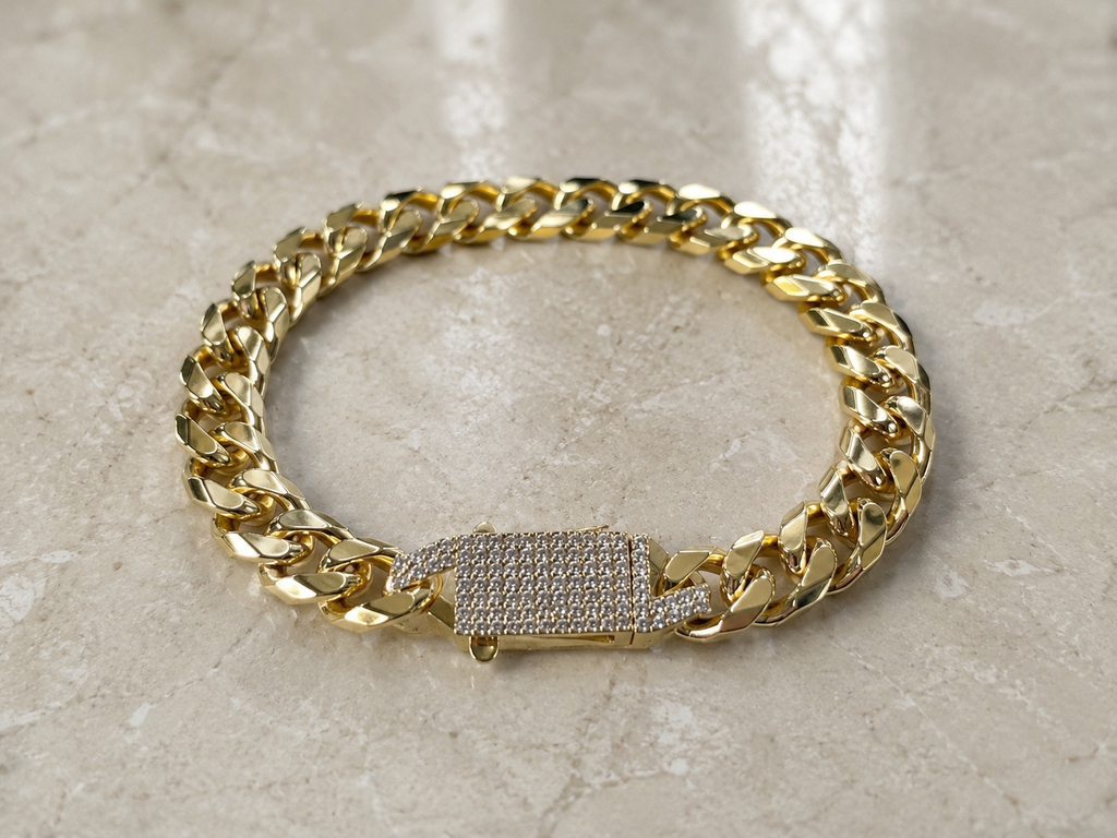 Gold's Plated Men's Cuban Bracelet