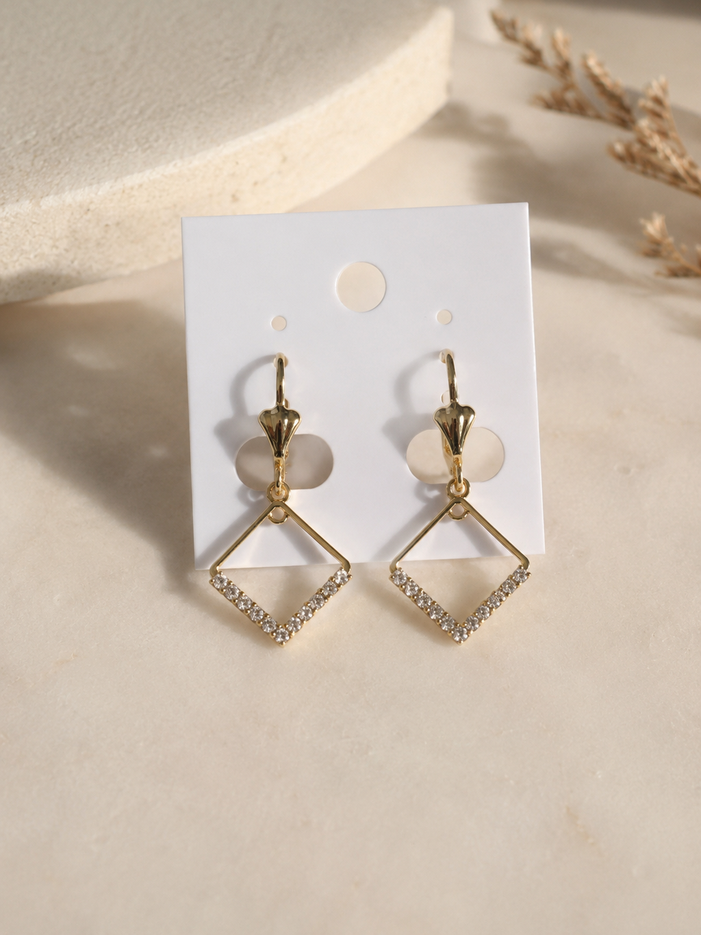 Square Gold-Plated earrings