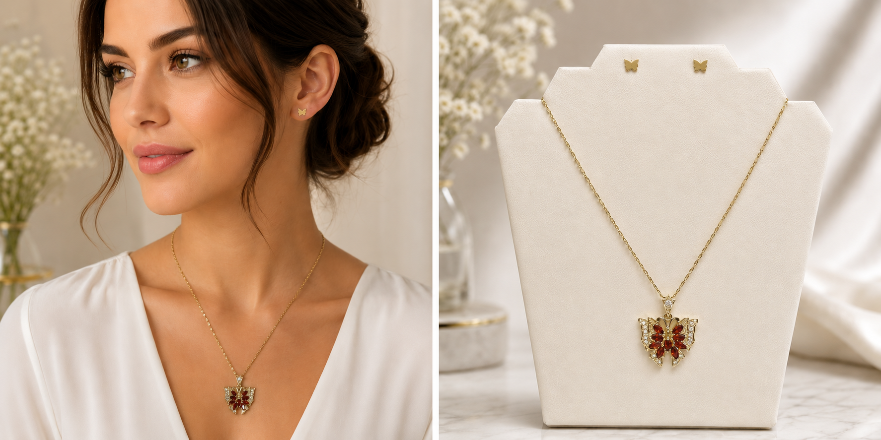 Butterfly Ruby Glow Set